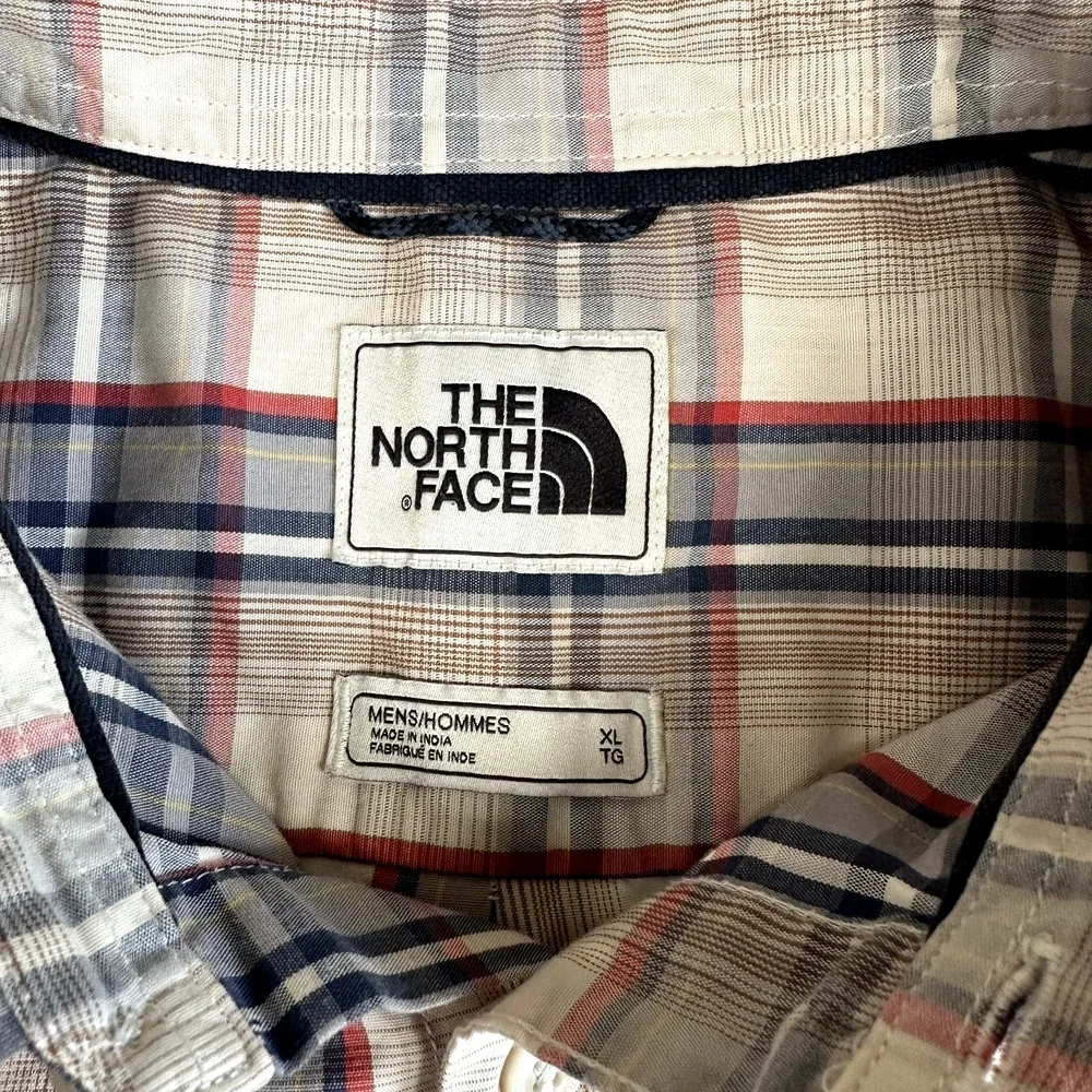 The North Face Shirt Men's XL Multicolor Plaid Button Up Short Sleeve‎ Gorpcore